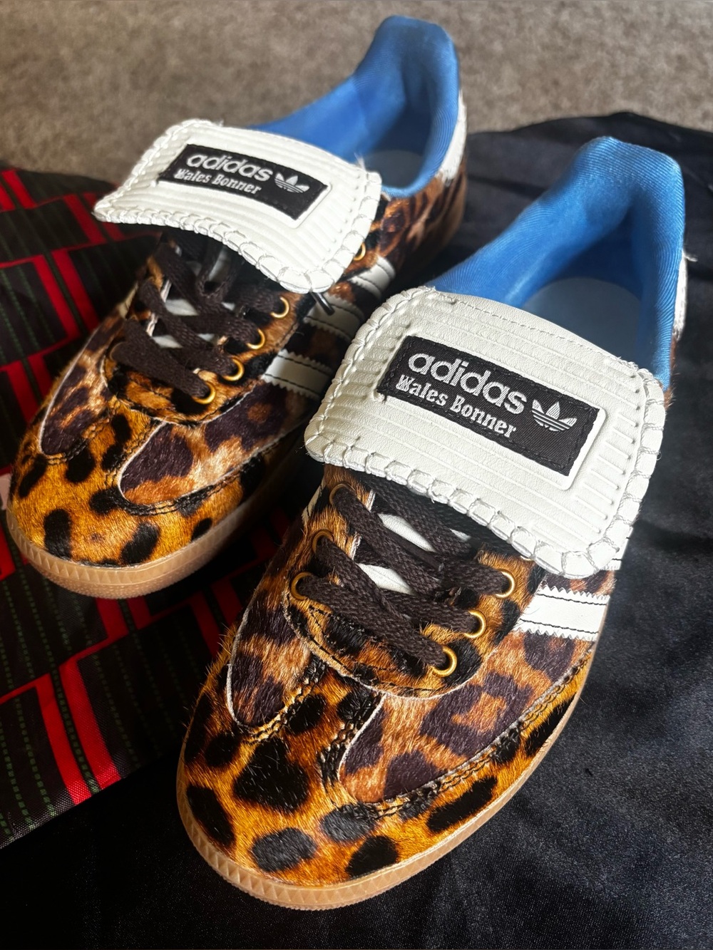 LIKE NEW - adidas Wales BonnerLeopard Print Sneakers